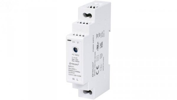 ZASILACZ IMPULSOWY NA SZYNĘ DIN YINGJIAO YSD15S-1201250 12V/15W/1.25A
