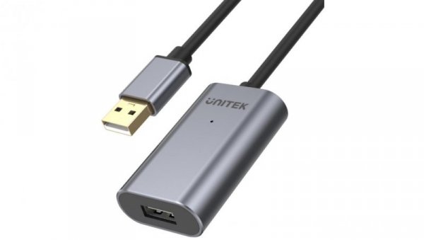 Kabel przedłużacz aktywny USB 2.0 A (wt / gn) 5m ze wzmacniaczem USB Premium UNITEK Y-271