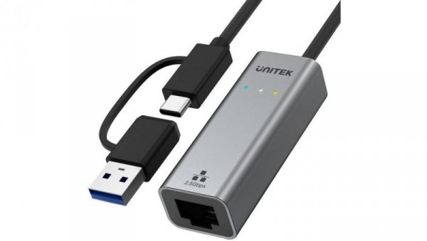 Adapter Unitek U1313C USB-A/C na RJ45 2.5G Ethernet