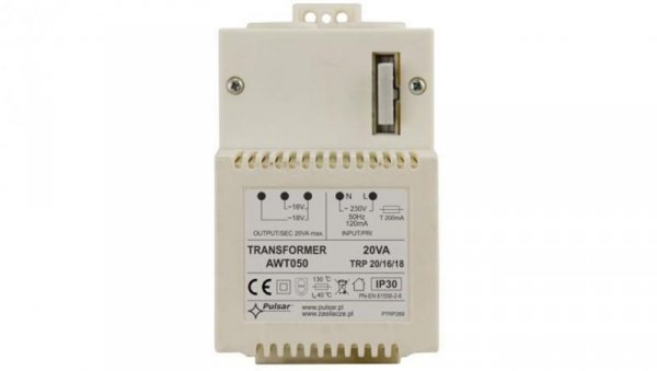 Transformator PULSAR AWT050 TRP 20VA/16V/18V