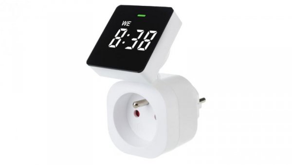 Włącznik czasowy - timer cyfrowy GreenBlue, max. obciążenie 16A, IP20, GB610 E