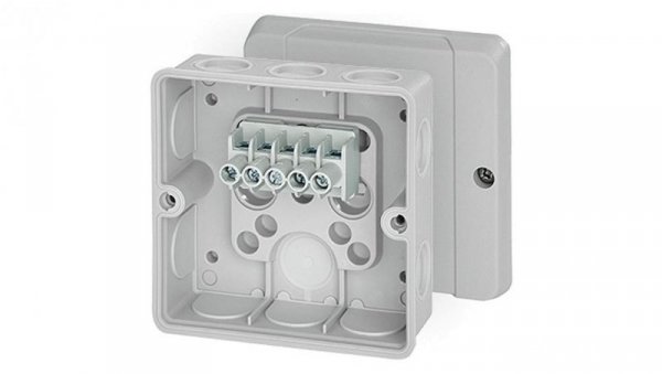 Puszka instalacyjna DE 9345 natynkowa 98x98x55 hermetyczna IP55 szara HENSEL