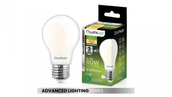 Żarówka LED E27 A60 4W = 60W 840lm 3000K Ciepła 360 Szklana Filament ALS Lumiled