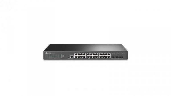 Switch PoE 19 RACK 24x port RJ45 (PoE+ Gigabit Ethernet 1000Mb/s) + 4x port SFP+ (10Gb/s) przełącznik zarządzalny L2+ TP-Link TL