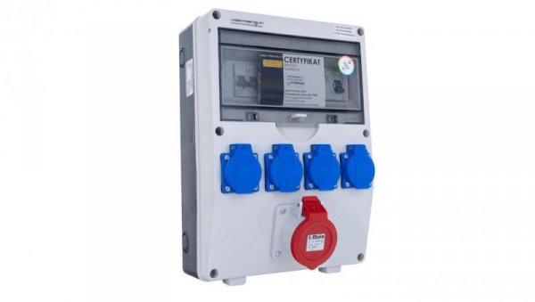 Rozdzielnica TD-S/FI 16A/5P 4x230V FR przycisk bezpieczeństwa 1482