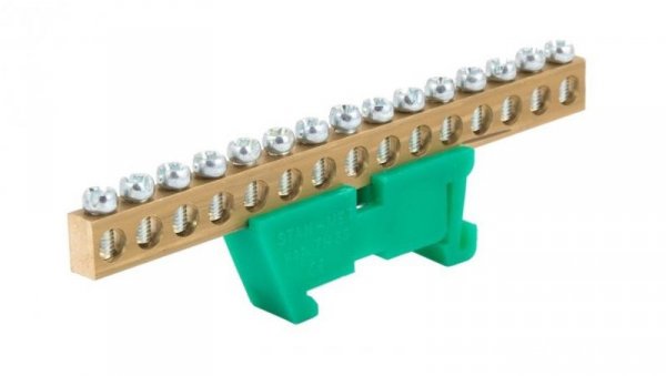 Listwa zaciskowa zerowa 15x16mm2 zielona TH 35-15/Z