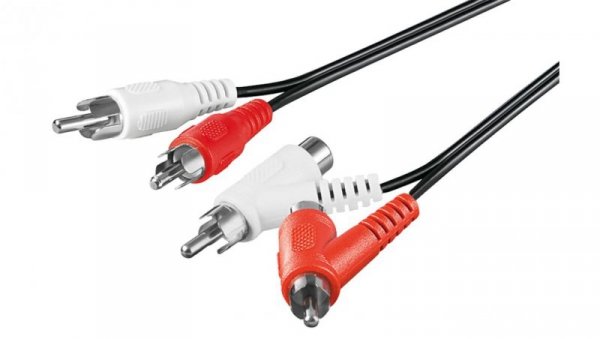 Kabel łączący stereo, cinch z przejściówką - Długość kabla 1.5 m