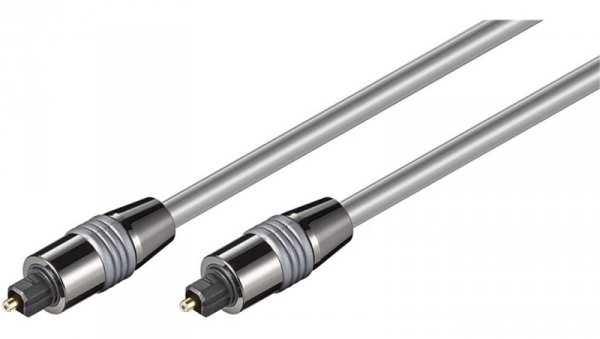 Toslink kabel 6mm z metalowych złączy - Długość kabla 1.5 m