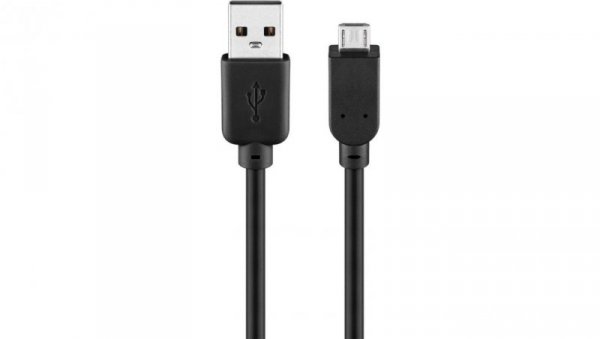Kabel USB 2.0 Hi-Speed, czarny - Długość kabla 0.15 m