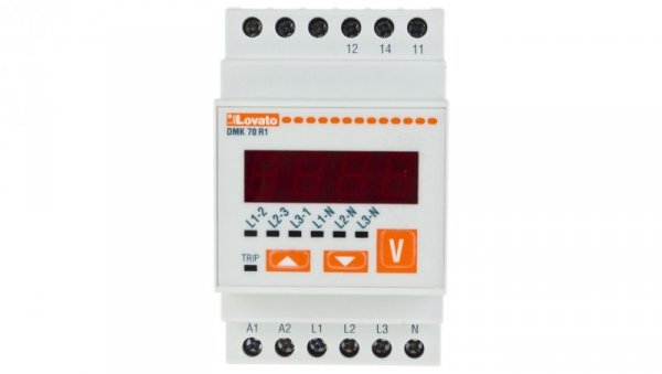 Woltomierz trójfazowy cyfrowy modułowy 15-660V DMK70R1