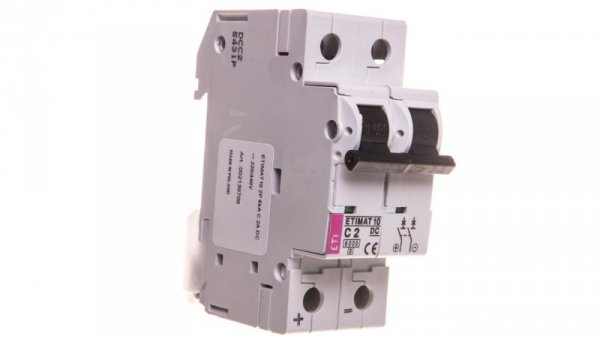 Wyłącznik nadprądowy 2P C 2A 6kA DC ETIMAT10 002138708