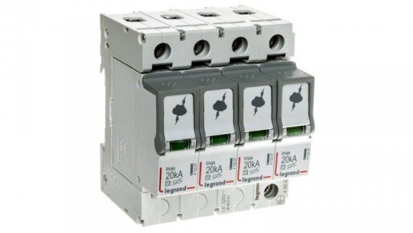 Ogranicznik przepięć Typ T2 4P 20kA 1,2kV ON 300 TT, TN (TNC, TNS) 412223