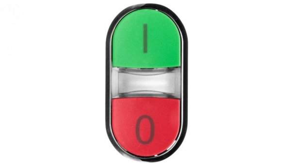 Przycisk podwójny podświetlany 22mm metal zielony /I/ czerwony /O/ przyciski płaskie SIRIUS ACT 3SU1051-3AB42-0AK0