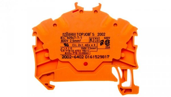 Złączka 4-przewodowa 2,5mm2 pomarańczowa TOPJOBS 2002-6402