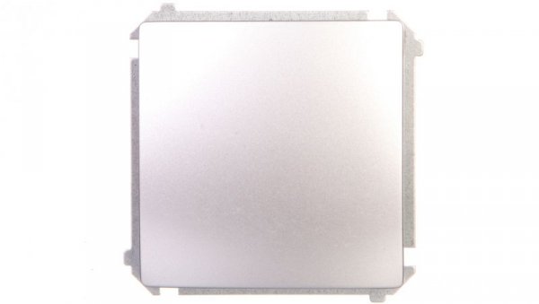 Simon Basic Przycisk pojedynczy rozwierny bez piktogramu 10AX 250V zaciski śrubowe srebrny mat BMPR1.01/43