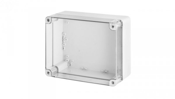 INDUSTRIAL Puszka hermetyczna n/t 270x220x126mm IP65 szara, pokrywa transparentna 2720-01
