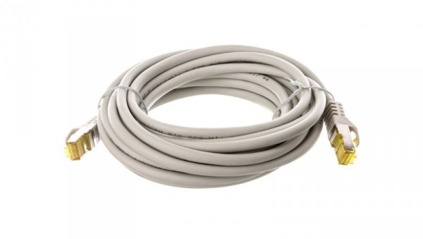 Kabel krosowy patchcord S/FTP (PiMF) kat.6A LSZH szary 5m 91621
