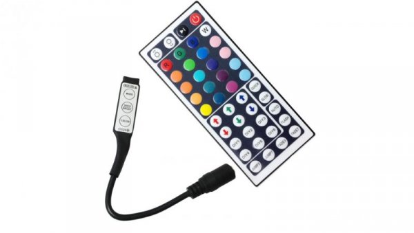 Kontroler sterownik RGB ir 72W MINI 6A 12VDC 44 key czarny