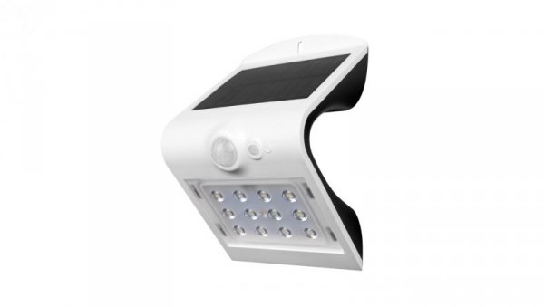 Lampa Solarna Ścienna LED z czujnikiem ruchu VT-767 1.5W 220lm Biało/Czarny IP65  8276