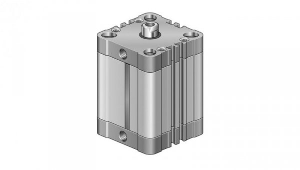 Siłownik pneumatyczny kompaktowy ISO21287 z jednostronnym tłoczyskiem z gwintem wewnętrznym fi 40mm skok 15mm D40x15 NSKI040.001