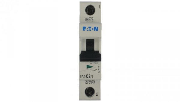 Wyłącznik nadprądowy 1P C 2A 15kA AC FAZ C2/1 278549