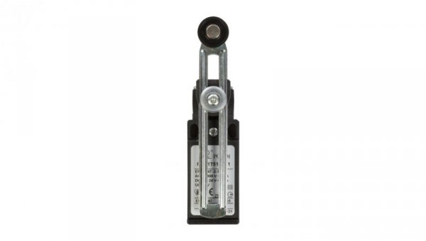 Wyłącznik krańcowy 1R 1Z migowy tworzywo regulowana dźwignia z rolką tworzywa Ø18 PAP1T51PZ11 A37-1110