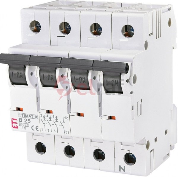 Wyłącznik nadprądowy 3P+N B 25A 10kA AC ETIMAT10 002126718