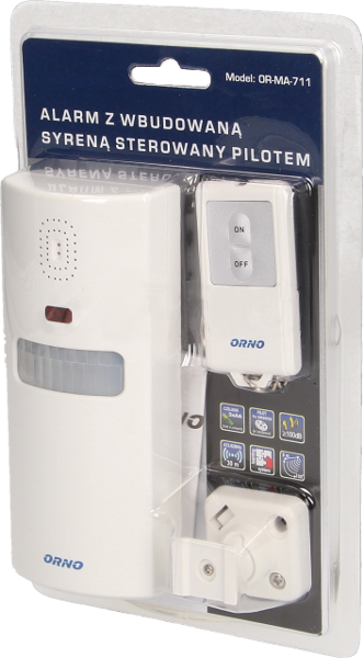 Alarm z wbudowaną syreną ORNO OR-MA-711