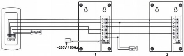 DOMOFON &#039;&#039;EURA&#039;&#039; ADP-51A3 &#039;&#039;DIFESA&#039;&#039; - 1-rodzinny, 2 unifony, interkom, biały
