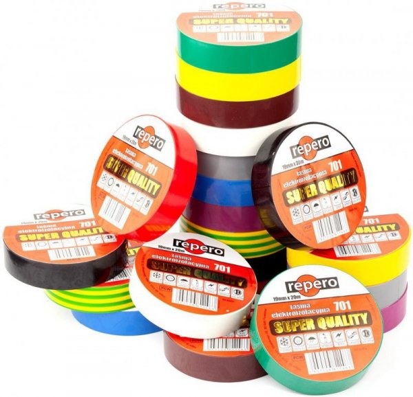 TAŚMA IZOLACYJNA REPERO 701 BIAŁA 19MMX20M