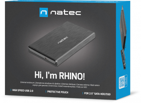 Zewnętrzna obudowa dysku Natec Rhino SATA 2.5cala USB 2.0 Slim czarny