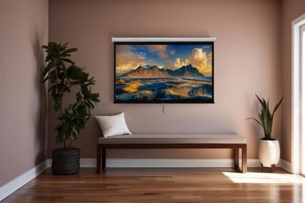 Ekran projekcyjny zwijany ręcznie 100&quot; 16:9