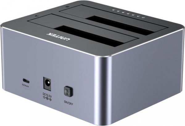 Unitek Y-3027GY01-EU Stacja klonująca dyski 2 x SATA 2,5&quot;/3,5&quot; USB-C 10Gbps