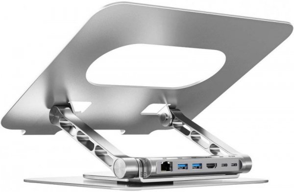 Unitek Podstawka pod laptop z odłączanym hubem USB-C HDMI 1,4, 4K PD 100W