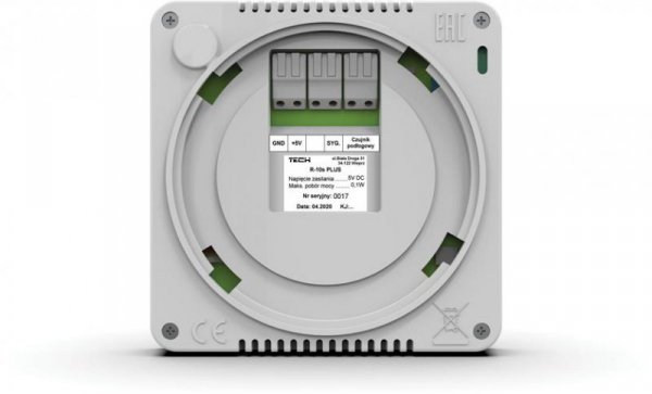 Bezprzewodowy regulator pokojowy biały R-10S PLUS Tech Sterowniki