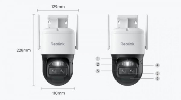 Kamera IP Reolink Trackmix B770 akumulatorowa (4MP+4MP) 8MP Wi-Fi