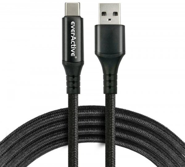 KABEL USB-A / USB-C LCD everActive CBB-1CBL 100cm 3A