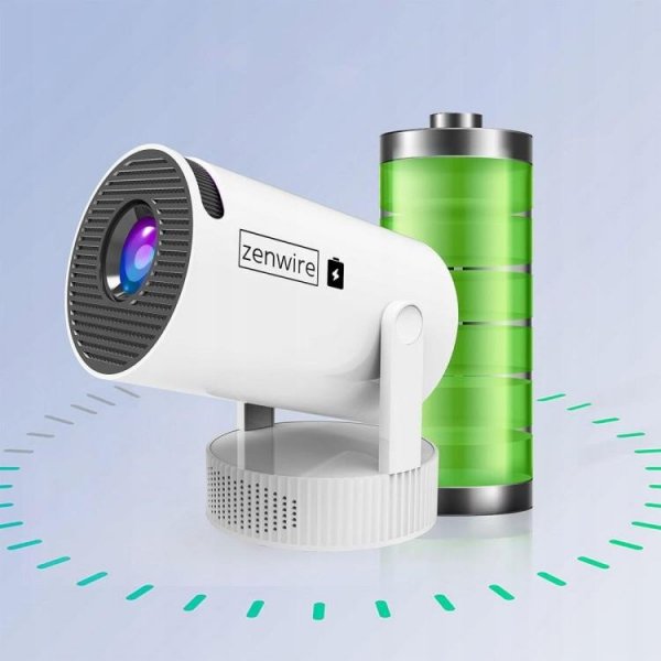 Mini Projektor Android Wifi Rzutnik Full HD Bluetooth z Baterią Zenwire K400