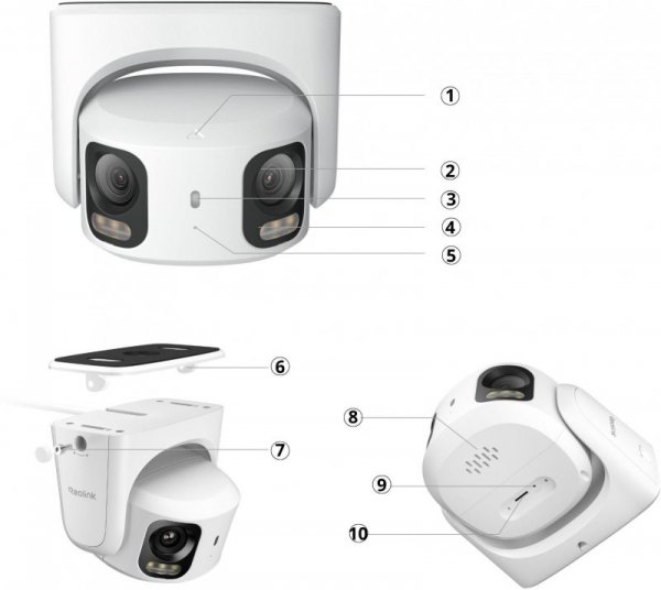 Kamera IP Reolink Professional RP-PCT8MD – 4K 8MP Dual Lens PoE