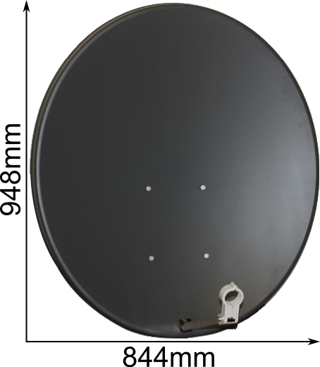 CZASZA ANTENA 90 CM CIEMNA (COR-900SAE-C); 8883