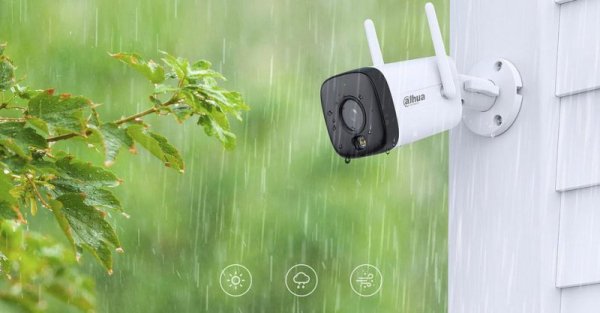 Zestaw monitoringu IP Dahua 4 Kamery WI-FI 5MPx aktywne odtraszanie LED IR do 30m