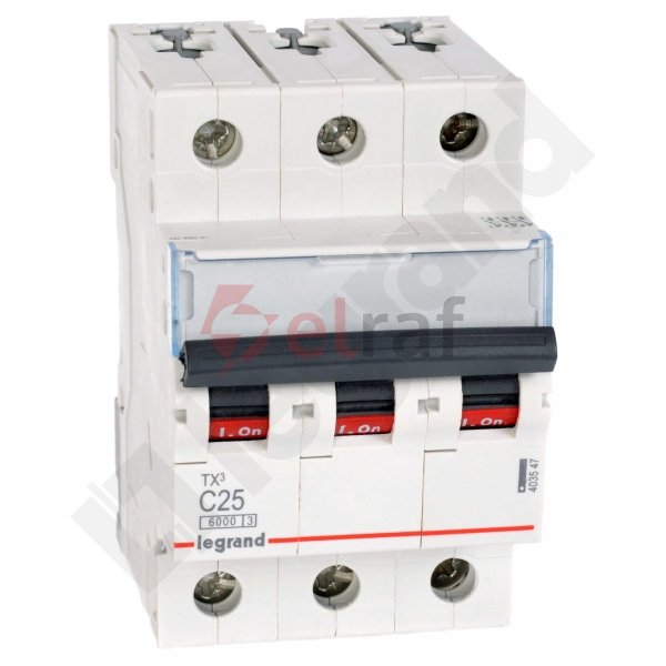 Wyłącznik nadprądowy 3P C 25A 6kA AC S303 TX3 403547