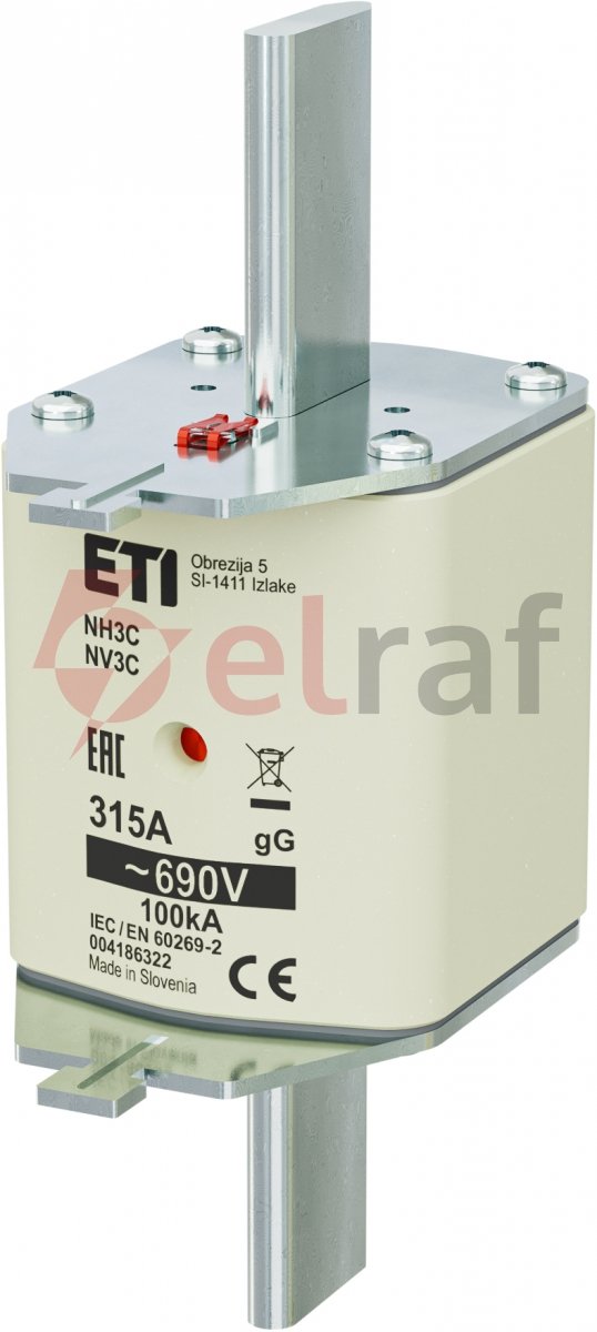 Wkładka bezpiecznikowa KOMBI NH3C 315A gG 690V WT-3C 004186322