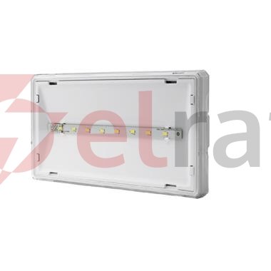 Oprawa awaryjna EXIT S IP65 ECO LED AT 3W 310lm 1h jednozadaniowa biała (brak piktogramu w zestawie) ETS/3W/E/1/SE/AT/WH