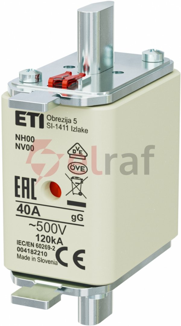 NH00 GG 40A/500V WKŁ.ZWŁ. KOMBI