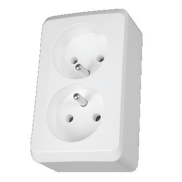 Schneider Electric Prima, gniazdo podwójne 2P+PE, biały, WDE001043