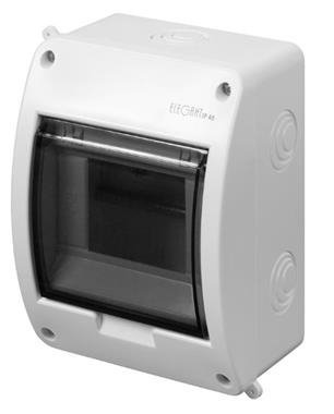 ELEGANT ROZDZIELNIA PLASTIKOWA NT  5M 1X 5M N+PE IP40 IK05 156X116X98 DRZWI DYMNE BIAŁY 0661-00