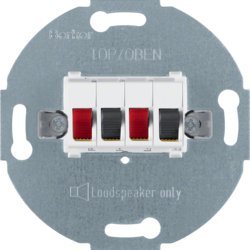 ONE PLATFORM MODUŁ BIAŁY GNIAZDO GŁOŚNIKOWE HI-FI 2X STEREO