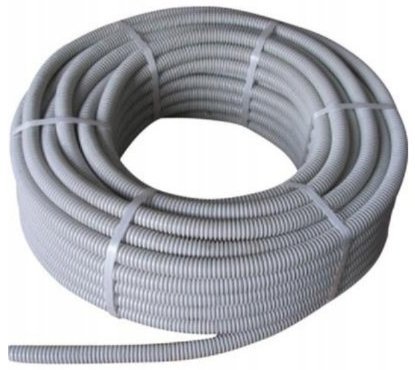 IPS-25F-50 SZARY RURA KARBOWANA PESZEL PVC FI25/18.2 Z PILOTEM 320N TUBE (50 MB)