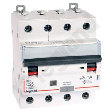 P344 DX3 C 25A/ 30MA/AC WYŁĄCZNIK RÓŻNICONADPRĄDOWY C 25A 3P+N 4M 30MA AC 6KA